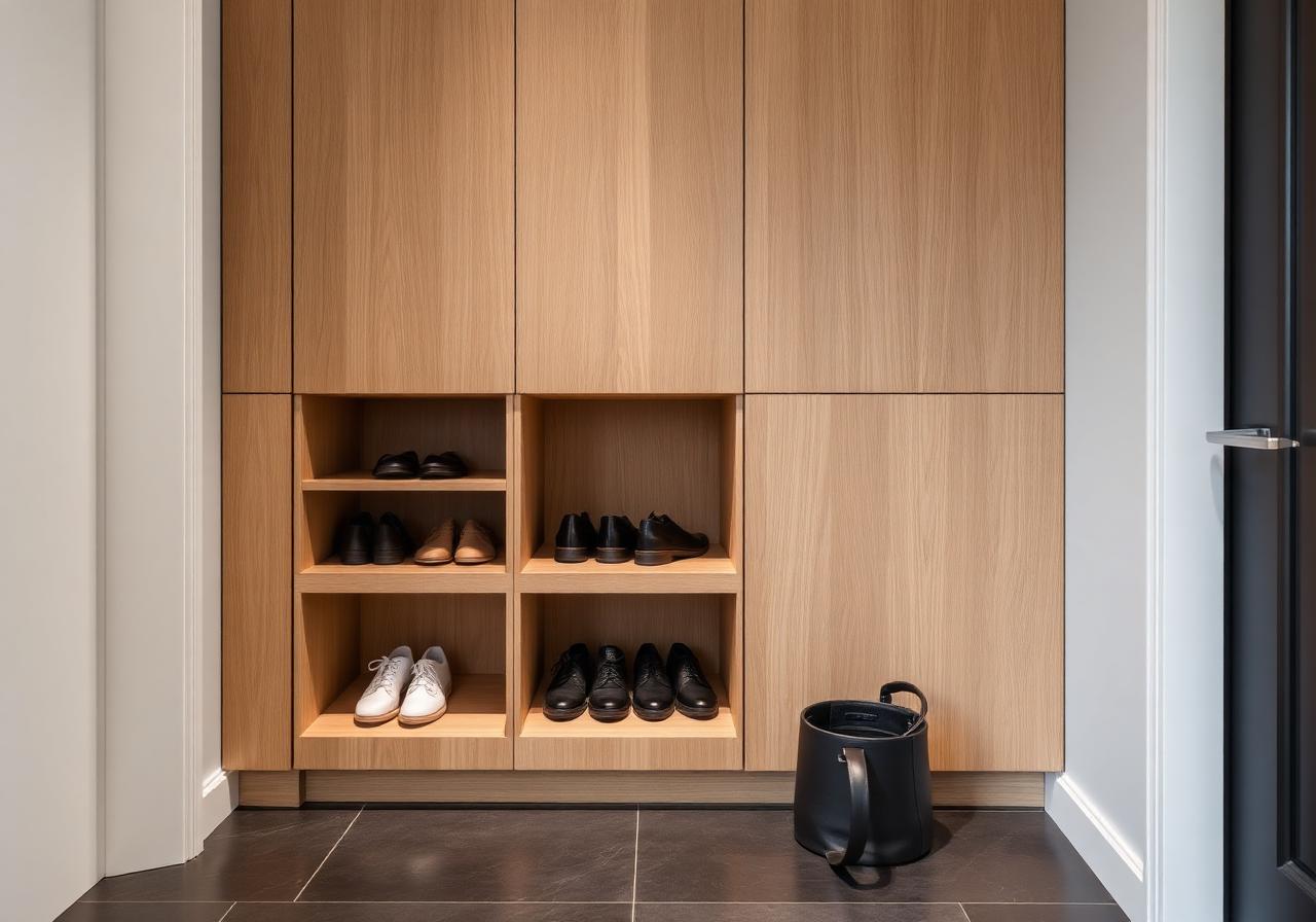 Floor-to-ceiling built-in reference for a modern townhouse